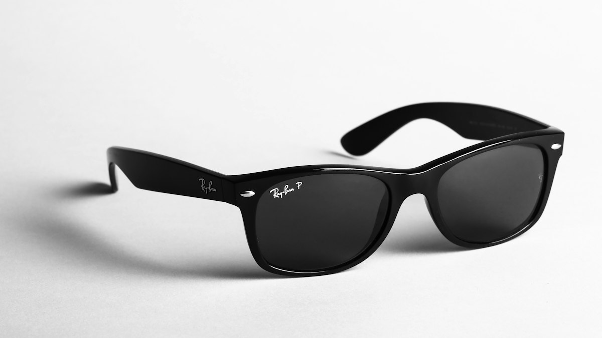 Sleek modern smart glasses with subtle transparent heads-up optical display